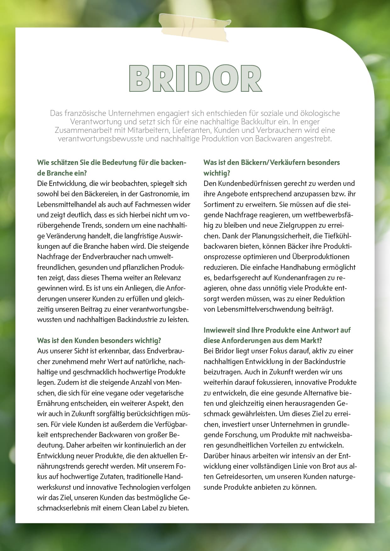 BÄKO-magazin Schwerpunktthema Ausgabe 9/23 NACHHALTIGKEIT/VEGGIE/VEGAN Bonusinhalt